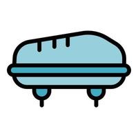 Car roof plastic box icon color outline vector
