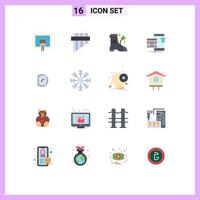 Universal Icon Symbols Group of 16 Modern Flat Colors of medicines biology boot shop buy Editable Pack of Creative Vector Design Elements