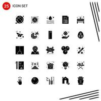 25 Creative Icons Modern Signs and Symbols of board file water document account Editable Vector Design Elements