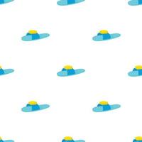 Blue slipper with yellow flower pattern seamless vector