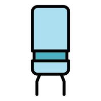 Resistor component icon color outline vector