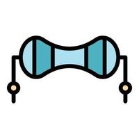 Resistor part icon color outline vector