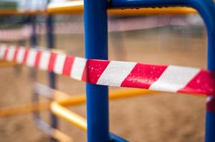 due to the Covid-19 coronavirus, a self-isolation regime has been introduced in the city, all playgrounds are closed photo