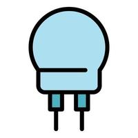 Light resistor icon color outline vector