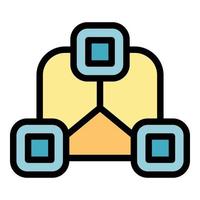Adaptation system icon color outline vector