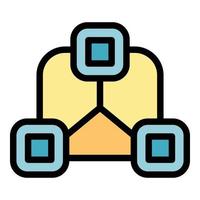 Adaptation system icon color outline vector