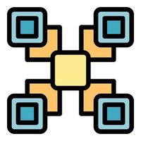 Cryptocurrency operation icon color outline vector