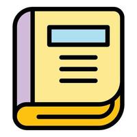 Book support icon color outline vector