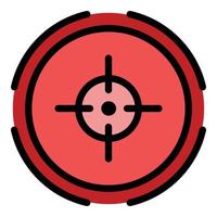 Scope target icon color outline vector