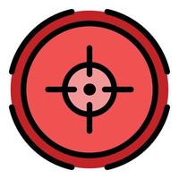 Scope target icon color outline vector