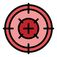 Scope sight icon color outline vector