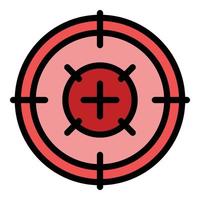 Scope sight icon color outline vector