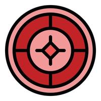 Reticle computer icon color outline vector