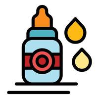 Eye drop bottle icon color outline vector