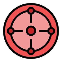 Reticle focus icon color outline vector