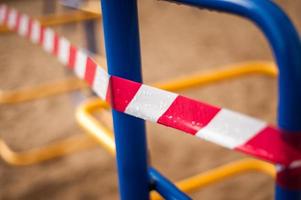 due to the Covid-19 coronavirus, a self-isolation regime has been introduced in the city, all playgrounds are closed photo