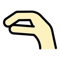 Hand gesture snake icon color outline vector