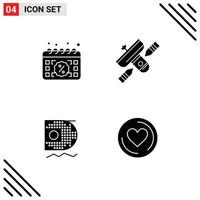 4 Creative Icons Modern Signs and Symbols of buy transmitter day broadcasting scince Editable Vector Design Elements