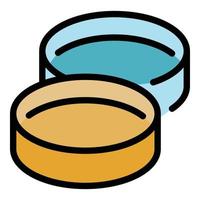 Cookie molds circle icon color outline vector