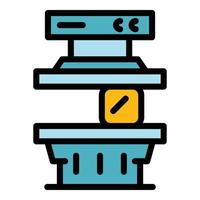 Work press machine icon color outline vector