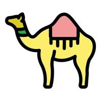 Camel icon color outline vector