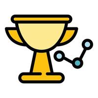 Trophy career icon color outline vector