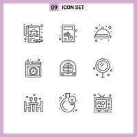 9 Thematic Vector Outlines and Editable Symbols of heating fan kitchen online hosting Editable Vector Design Elements