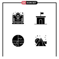 Modern Set of Solid Glyphs Pictograph of bulb dry skin solution flag skin care Editable Vector Design Elements