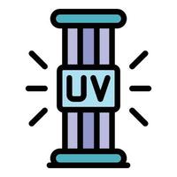 Portable uv lamp icon color outline vector