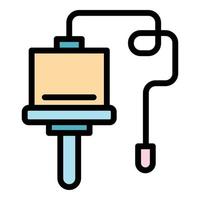 Digital endoscope icon color outline vector