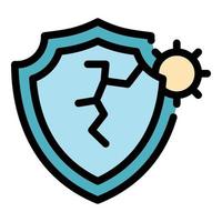 Antibiotic shield icon color outline vector