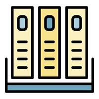 Archive cell icon color outline vector