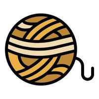 Yarn ball icon color outline vector