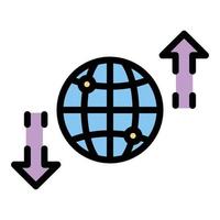 Internet technologies icon color outline vector