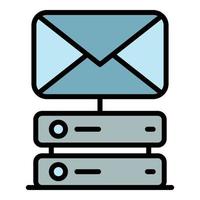 Message from hosting icon color outline vector