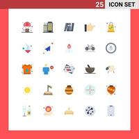 Pack of 25 Modern Flat Colors Signs and Symbols for Web Print Media such as bag thumbs up real like intelligent Editable Vector Design Elements