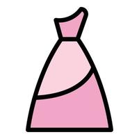 Engagement dress icon color outline vector