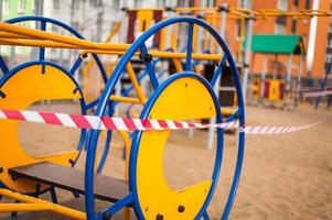 due to the Covid-19 coronavirus, a self-isolation regime has been introduced in the city, all playgrounds are closed photo