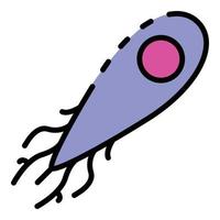 Helicobacter pylori icon color outline vector