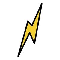 Instant lightning icon color outline vector