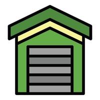 Garage rental icon color outline vector