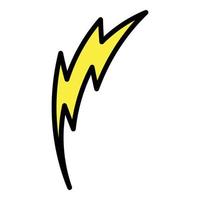 Arc lightning icon color outline vector