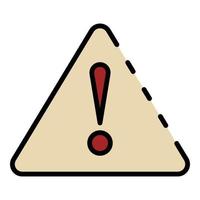 Security alert icon color outline vector