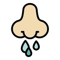 Snot nose icon color outline vector