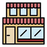 Street restaurant icon color outline vector