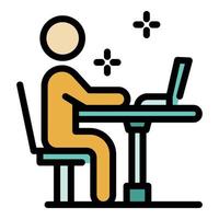 Programmer debugging icon color outline vector