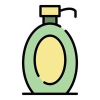 Soap dispenser icon color outline vector