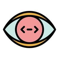Code in the eye icon color outline vector