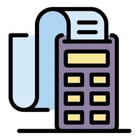 Payment machine icon color outline vector