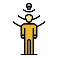 Movement sensor icon color outline vector